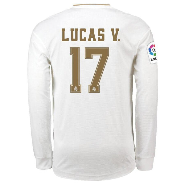 Lucas Vázquez Real Madrid 2019/20 Home Replica Long Sleeve Player Jersey – White 2019