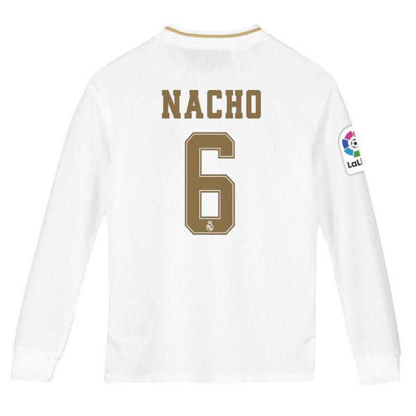 José I. Férnandez Iglesias Real Madrid Youth 2019/20 Home Replica Long Sleeve Player Jersey – White 2019