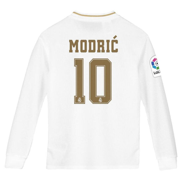 Luka Modric Real Madrid Youth 2019/20 Home Replica Long Sleeve Player Jersey – White 2019