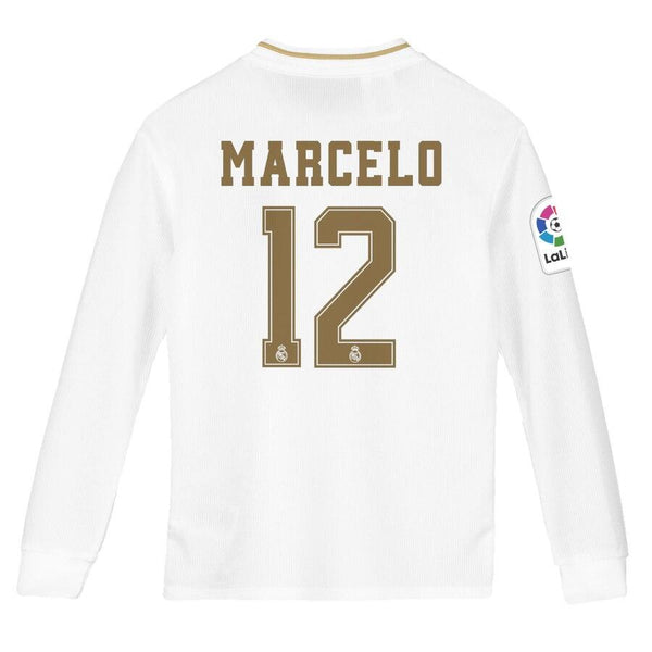 Marcelo Vieira da Silva Real Madrid Youth 2019/20 Home Replica Long Sleeve Player Jersey – White 2019