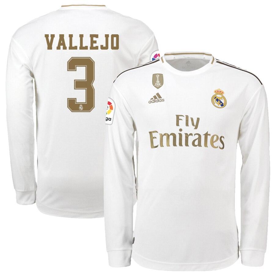 Jesús Vallejo Real Madrid 2019/20 Home Replica Long Sleeve Player Jersey – White 2019