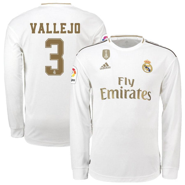 Jesús Vallejo Real Madrid 2019/20 Home Replica Long Sleeve Player Jersey – White 2019