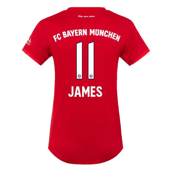 James Rodríguez Bayern Munich Women's 2019/20 Home Replica Player Jersey – Red 2019