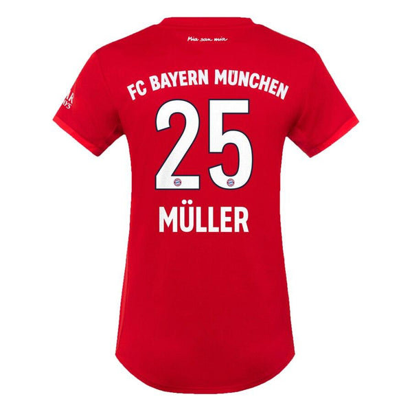 Thomas Müller Bayern Munich Women's 2019/20 Home Replica Player Jersey – Red 2019
