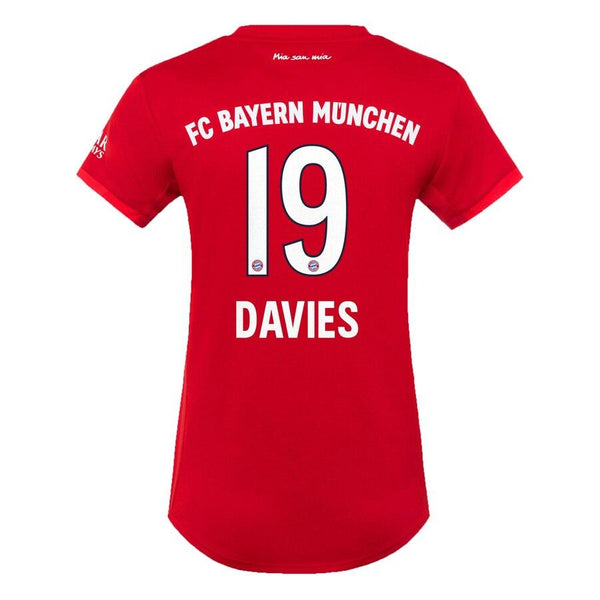 Alphonso Davies Bayern Munich Women's 2019/20 Home Replica Player Jersey – Red 2019