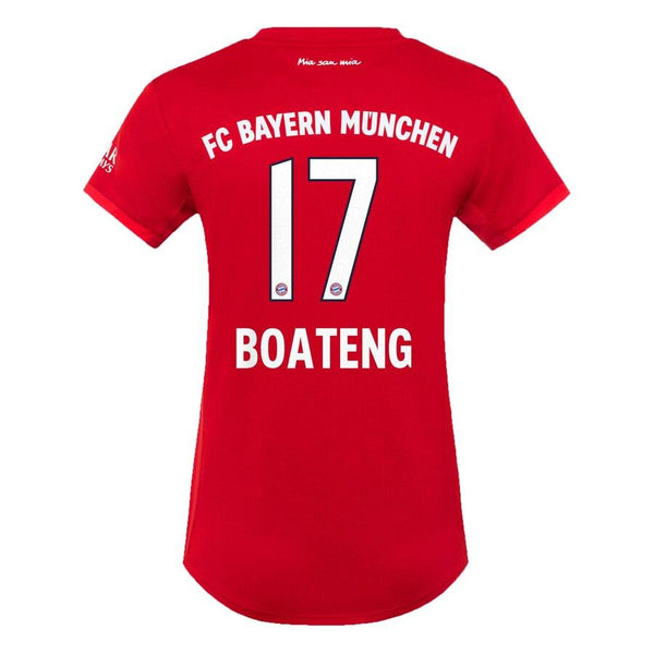 Jérôme Boateng Bayern Munich Women's 2019/20 Home Replica Player Jersey – Red 2019