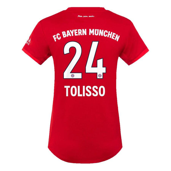 Corentin Tolisso Bayern Munich Women's 2019/20 Home Replica Player Jersey – Red 2019