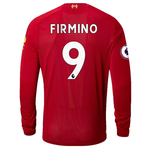 Roberto Firmino Liverpool New Balance 2019/20 Home Replica Player Long Sleeve Jersey – Red 2019