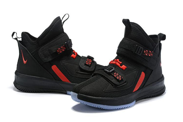 Nike Lebron Soldier XIII 13 Black Red Men Sneaker Shoes Sale Size US7,8,8.5,9,10,11,12
