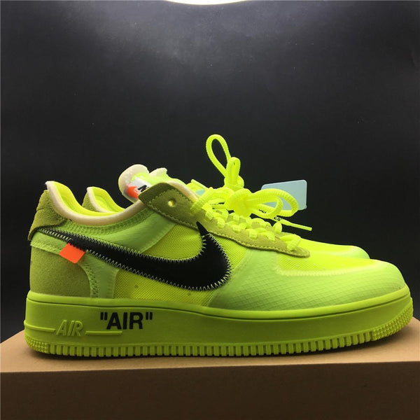 Nike OFF-WHITE VOLT X AIR FORCE 1 Shoes Basketball Men Size US 7, 8, 8.5, 9, 10, 11, 12, 13