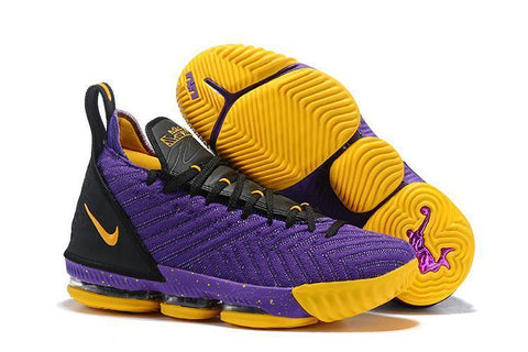 Nike Lebron XVI 16 EP Purle Yellow Black Men Shoes Sale Size US7,8,8.5,9,10,11,12