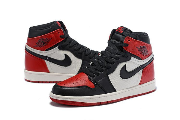 Nike Air Jordan 1 Retro High OG 'Bred Toe' Red White Black Sneaker Shoes Sale Men Size 7-12