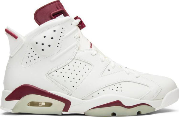 Nike Air Jordan 6 Retro 'Maroon' 2015 White Bordeaux Men Shoes Sale Size US 7, 8, 8.5, 9, 10, 11, 12, 13