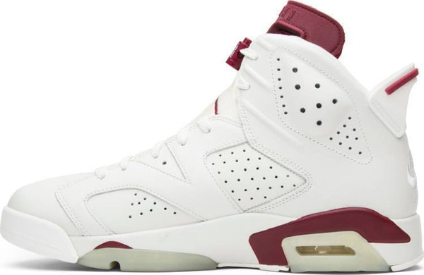 Nike Air Jordan 6 Retro 'Maroon' 2015 White Bordeaux Men Shoes Sale Size US 7, 8, 8.5, 9, 10, 11, 12, 13