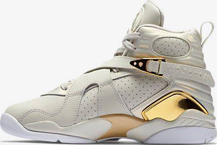 Nike Air Jordan 8 Retro C&C BG 'Trophy' Grey Gold Sneaker Shoes Sale Men Size 8-13