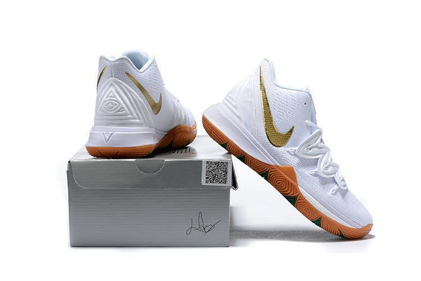 Kyrie 5 GS 'Irish' White Gold Basketball Shoes Men Sale Size US 7,8,8.5,9.5,10,11,12