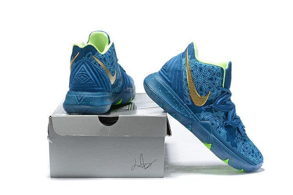 Kyrie 5 Navy Gold Basketball Shoes Men Sale Size US 7,8,8.5,9.5,10,11,12
