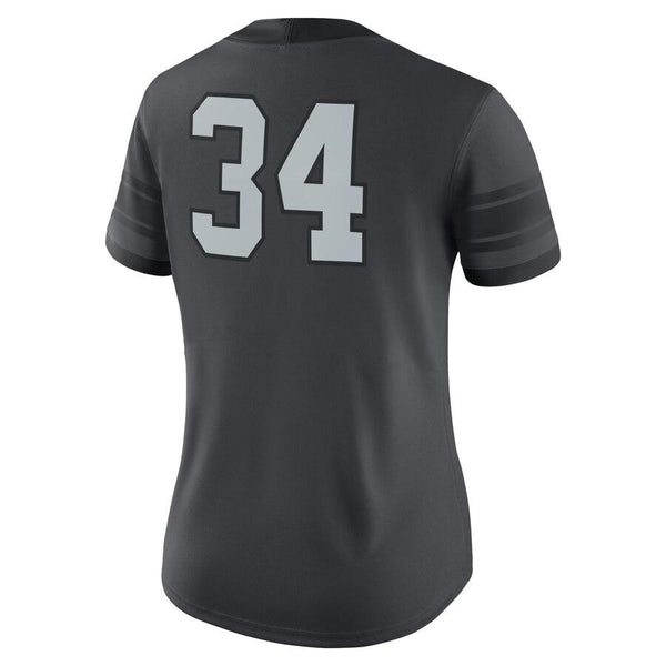 #34 Oregon State Beavers Women's Game Replica Football Jersey - Anthracite 2019