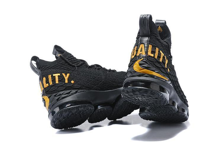 Nike Lebron XV 15 Black Equality Black Men Shoes Sale Size US7,8,8.5,9,10,11,12