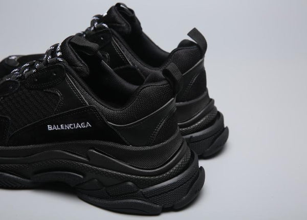 Balenciaga Triple S Trainer 'All Black Distressed' Shoes Sneaker Sale Men Women Size 35-45