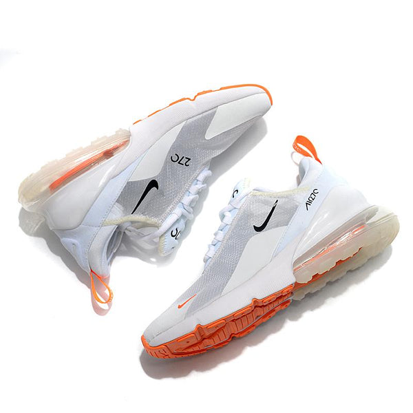 Nike Air Max 270 React White Orange Sneaker Shoes Sale Men Women Size 5.5 - 11