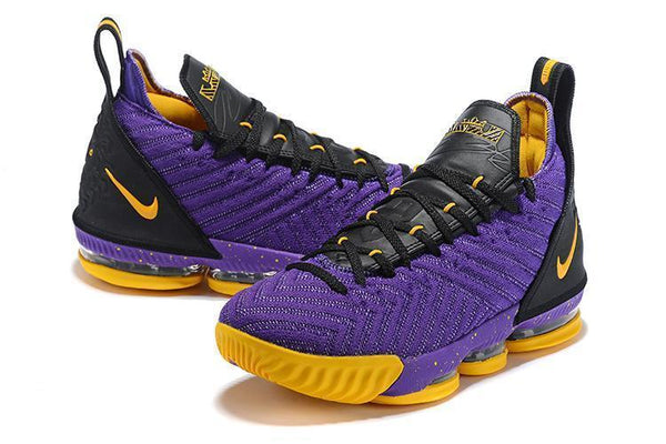 Nike Lebron XVI 16 EP Purle Yellow Black Men Shoes Sale Size US7,8,8.5,9,10,11,12