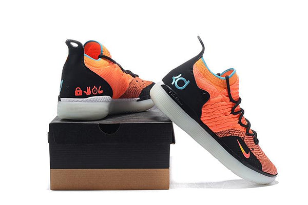 Nike Zoom KD11 Orange Black Men Shoes Sneaker Sale Size US 7,8,8.5,9.5,10,11,12