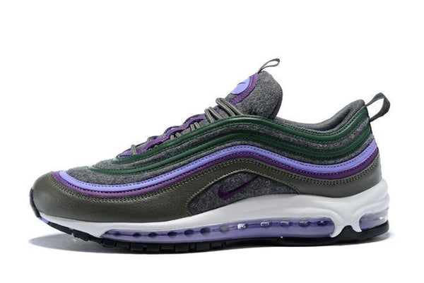 Nike Air Max 97 Carbon Grey Dk Purple T Purple  Shoes Sale Men Size US 7, 8, 8.5, 9, 10, 11