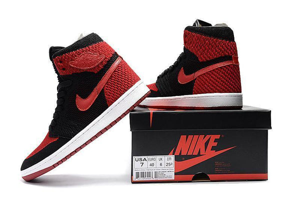 Nike Air Jordan 1 High Retro Flyknit Red Shoes Basketball Men Size US 7 - 13