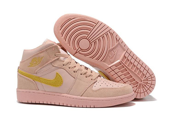 Nike Air Jordan 1 Mid 'Coral Gold' Sneaker Shoes Sale Men Size 7-12