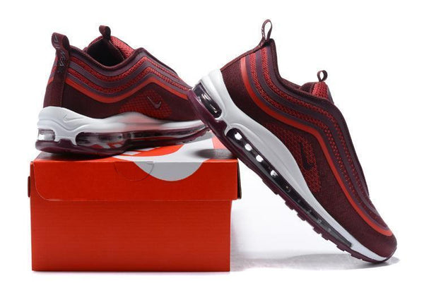 Nike Air Max 97 Ultra 17 Noble Red Wine Red White Men Shoes Sale Size US 7, 8, 8.5, 9, 10, 11