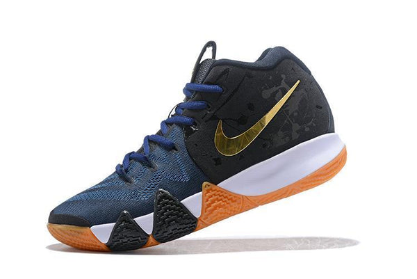 Nike Kyrie 4 Black Navy Gold Basketball Shoes Sneaker Sale Size US 7,8,8.5,9.5,10,11,12