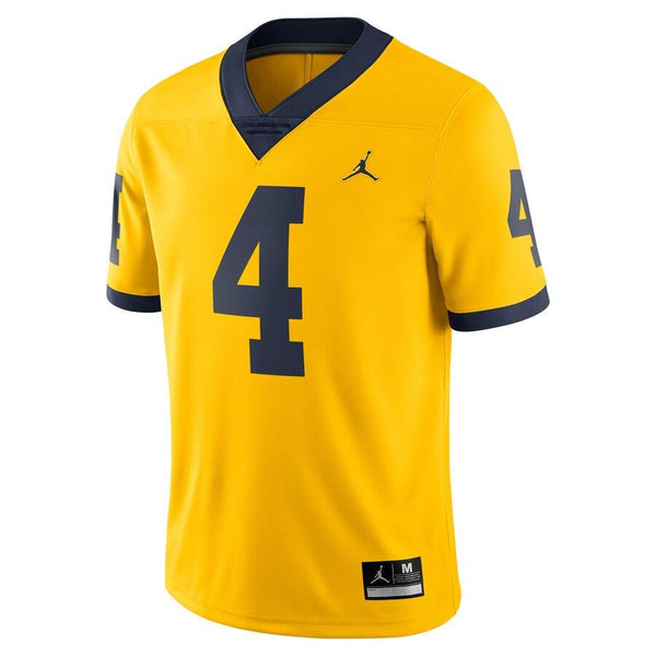 #4 Michigan Wolverines Jordan Brand Limited Football Jersey - Maize 2019