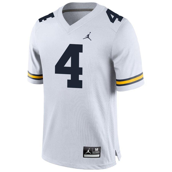 #4 Michigan Wolverines Jordan Brand Limited Football Jersey - White 2019