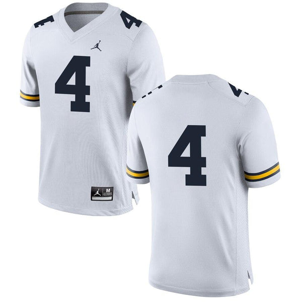 #4 Michigan Wolverines Jordan Brand Limited Football Jersey - White 2019