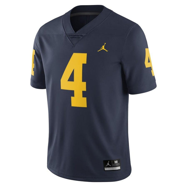 #4 Michigan Wolverines Jordan Brand Limited Performance Football Jersey – Navy 2019