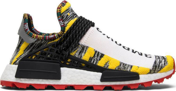 Pharrell x Adidas NMD Human Race Trail 'Solar Pack' Grey Yellow Shoes Men Women Sneaker Sale All Size US 7-11