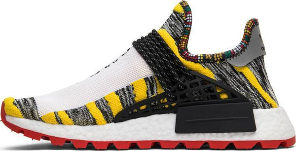 Pharrell x Adidas NMD Human Race Trail 'Solar Pack' Grey Yellow Shoes Men Women Sneaker Sale All Size US 7-11