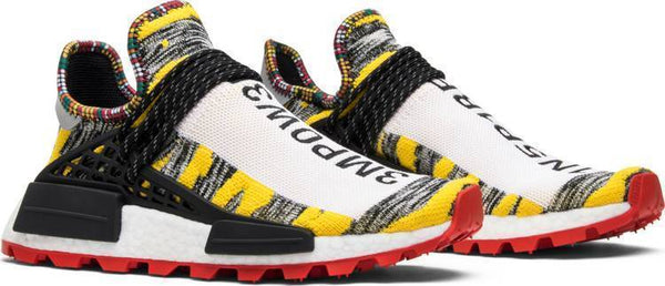 Pharrell x Adidas NMD Human Race Trail 'Solar Pack' Grey Yellow Shoes Men Women Sneaker Sale All Size US 7-11