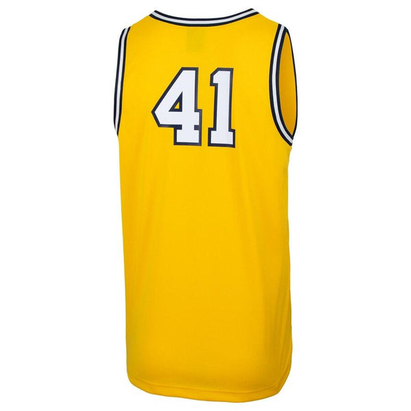 #41 Michigan Wolverines Jordan Brand 1989 Throwback Replica Basketball Jersey – Maize 2019