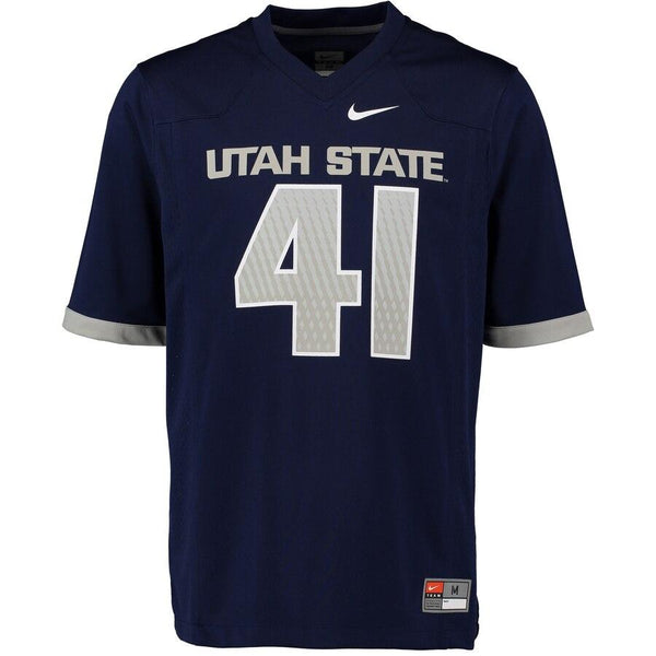 #41 Utah State Aggies Game Jersey - Navy 2019
