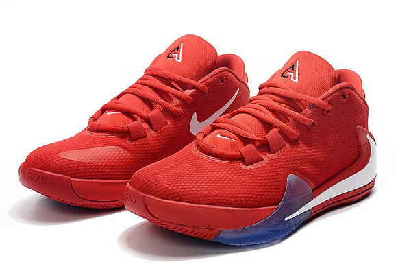 Nike Zoom Freak 1 Red White Basketball Sneaker Shoes Sale Size US 7,8,8.5,9.5,10,11,12