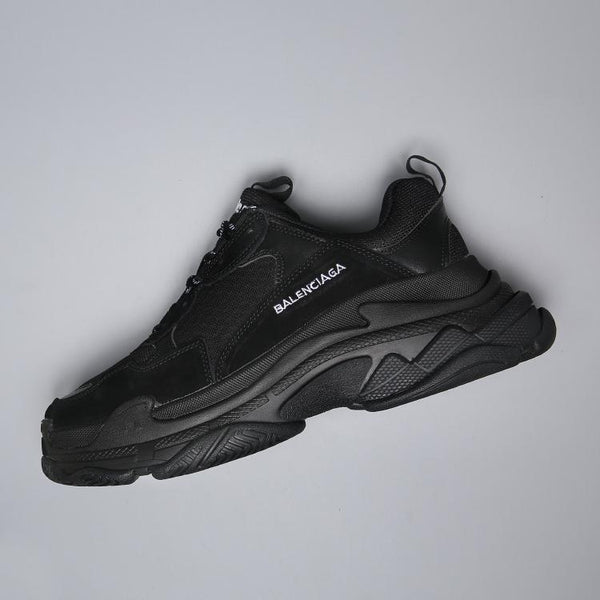 Balenciaga Triple S Trainer 'All Black Distressed' Shoes Sneaker Sale Men Women Size 35-45
