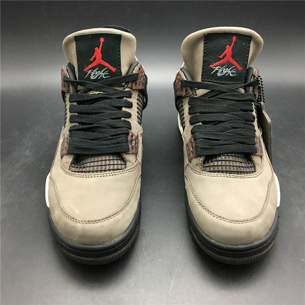 Nike Air Jordan 4 Retro Travis Scott Dark Mocha Sail Cool Grey Vred Men Shoes Sale Size US 7, 8, 8.5, 9, 10, 11, 12, 13