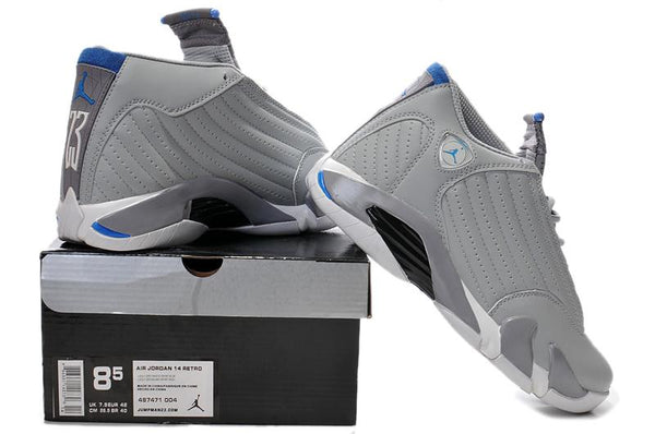 Nike Air Jordan 14 Retro Grey Blue Sneaker Shoes Sale Men Size 7-13