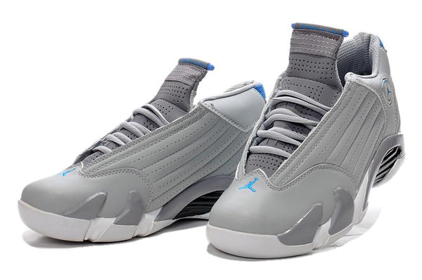 Nike Air Jordan 14 Retro Grey Blue Sneaker Shoes Sale Men Size 7-13