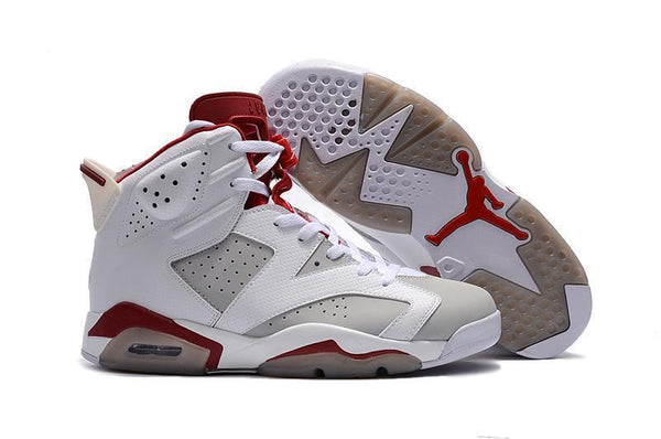 Nike Air Jordan 6 Retro 'Maroon' 2015 White Bordeaux Men Shoes Sale Size US 7, 8, 8.5, 9, 10, 11, 12, 13