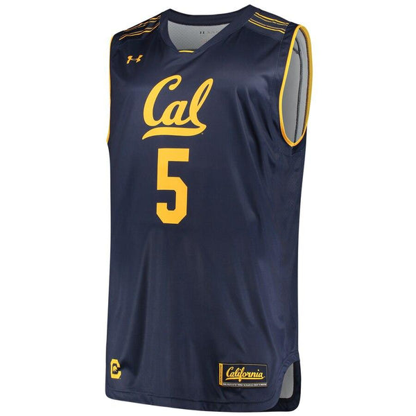 #5 Cal Bears Under Armour Replica Performance Basketball Jersey – Navy 2019