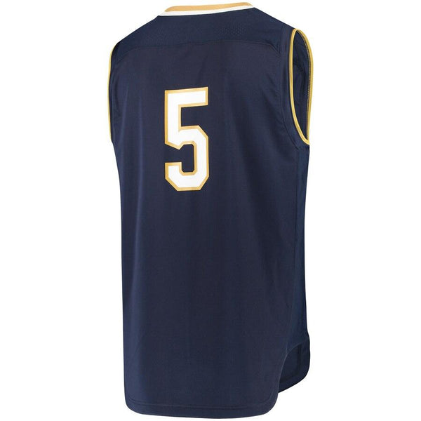 #5 Notre Dame Fighting Irish Under Armour Replica Basketball Jersey – Navy 2019