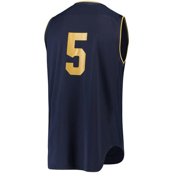 #5 Notre Dame Fighting Irish Under Armour Replica Performance Basketball Jersey – Navy 2019